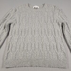 Anthropologie John + Jenn Cable Knit‎ Sweater Women's Size Small Petite Gray